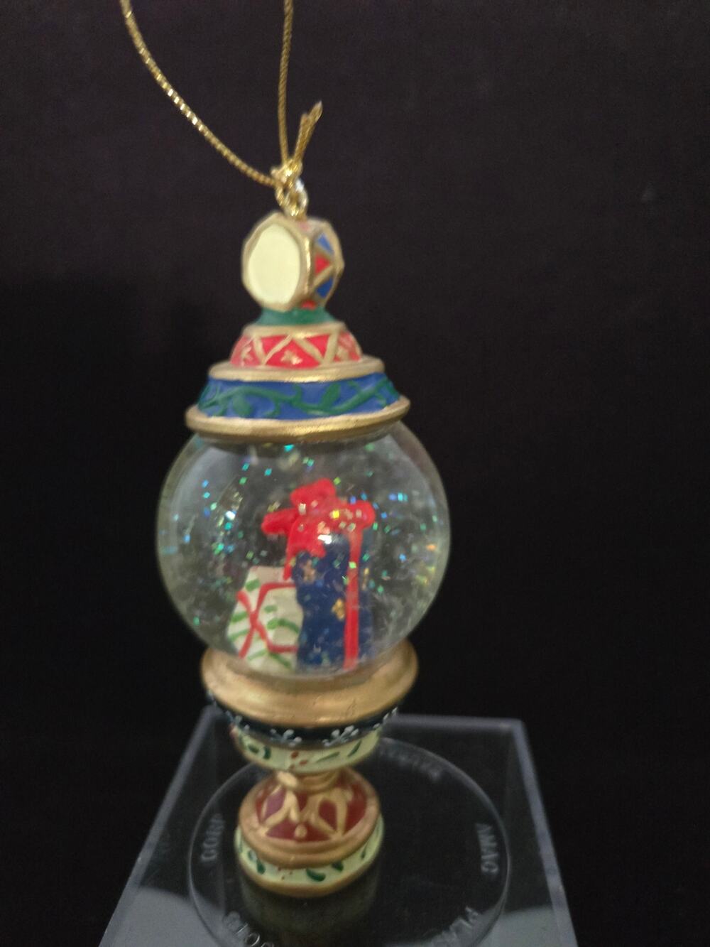 Vintage International Silver Company Christmas Snow Globe Ornament Stacked